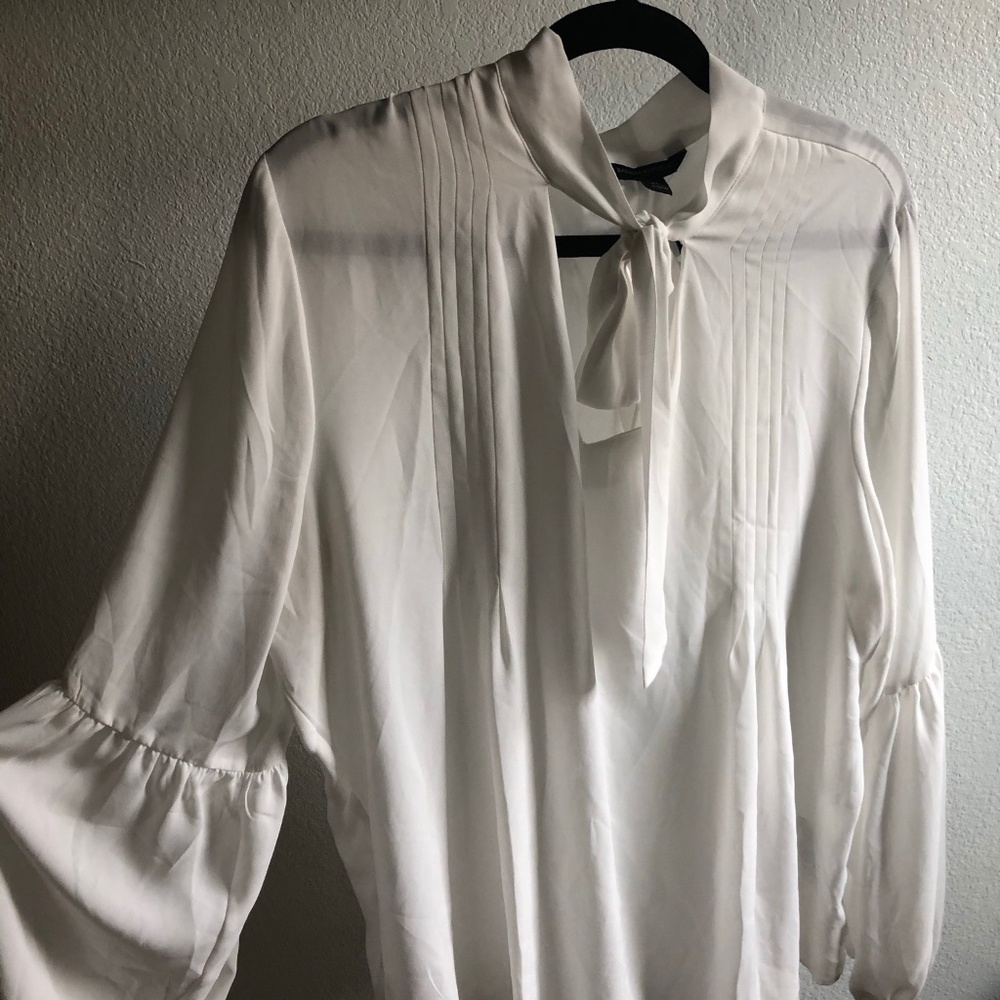 BR White semi-sheer Blouse (XL)